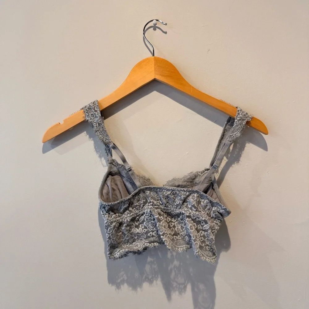 Aerie Gray Lace Bralette